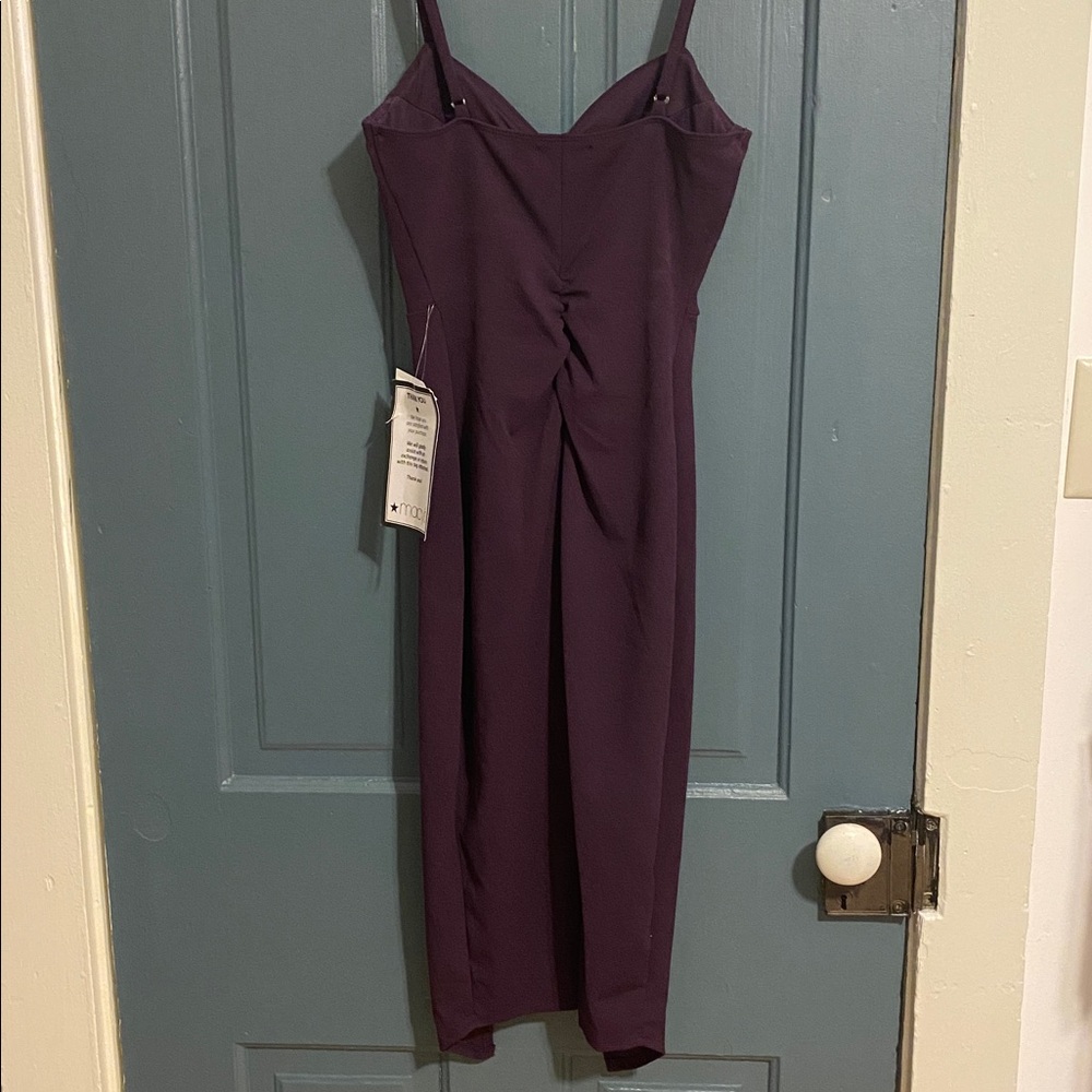 Macy's Deep Purple Midi Dress - Picture 3 of 4